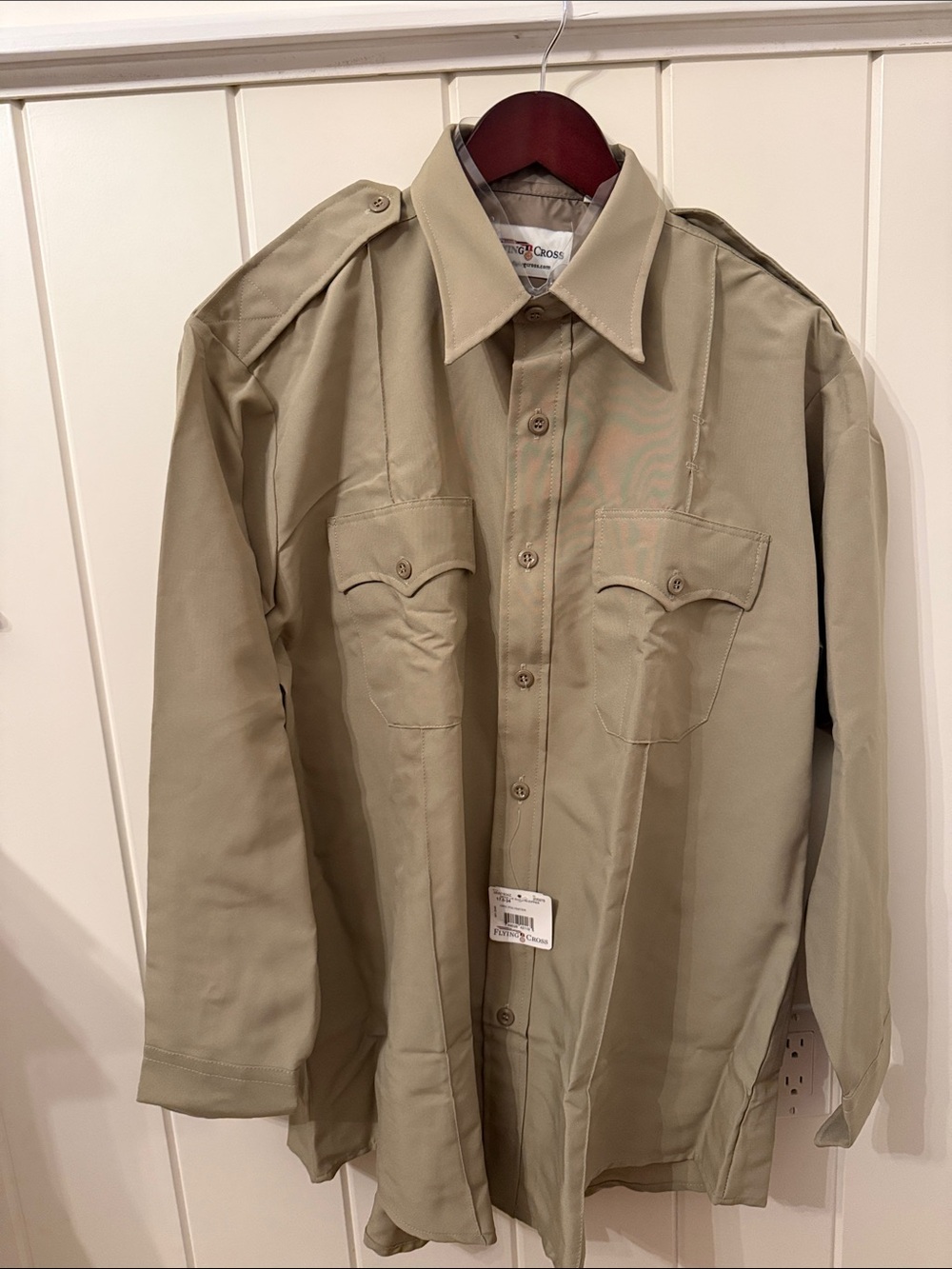 NWT Flying Cross Long Sleeve Mens Zip shirt